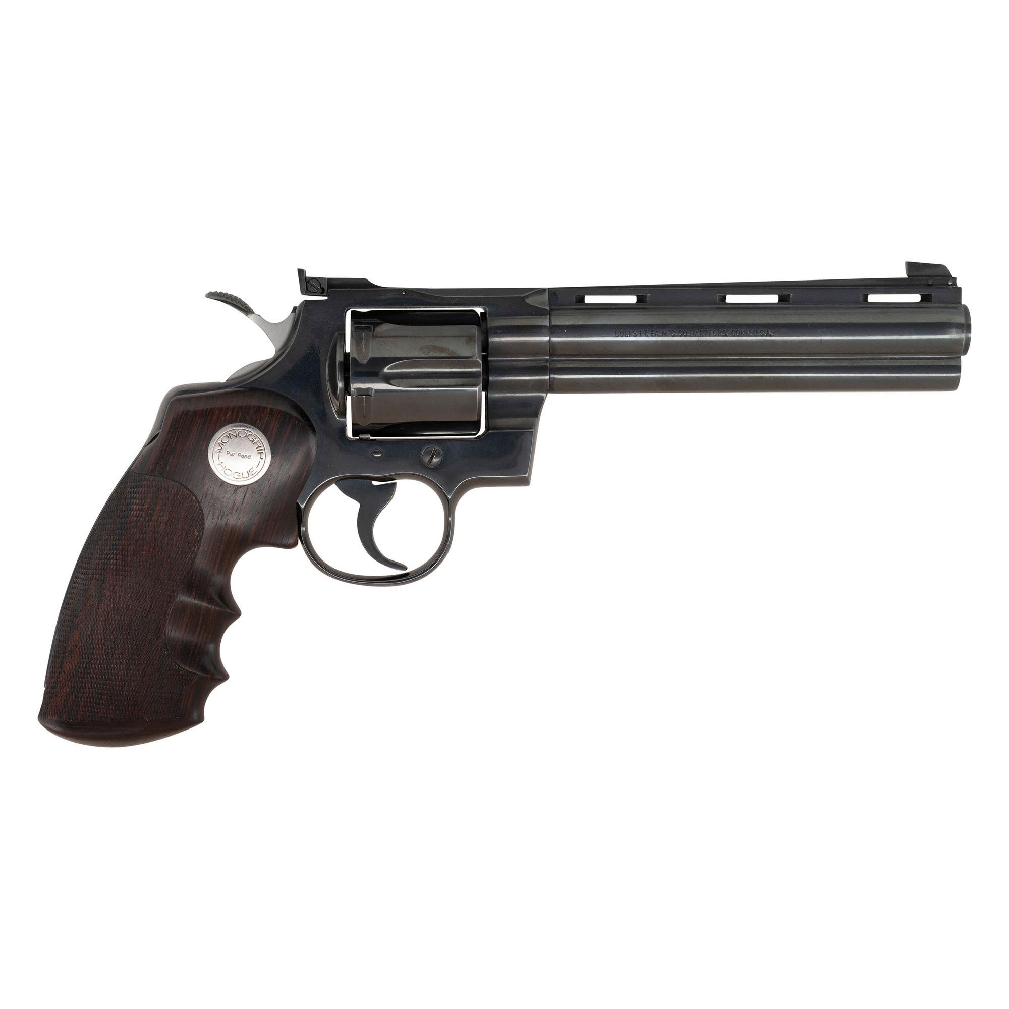 *Colt Python Late E-Suffix Serial Number Revolver with Hogue Wood Grips