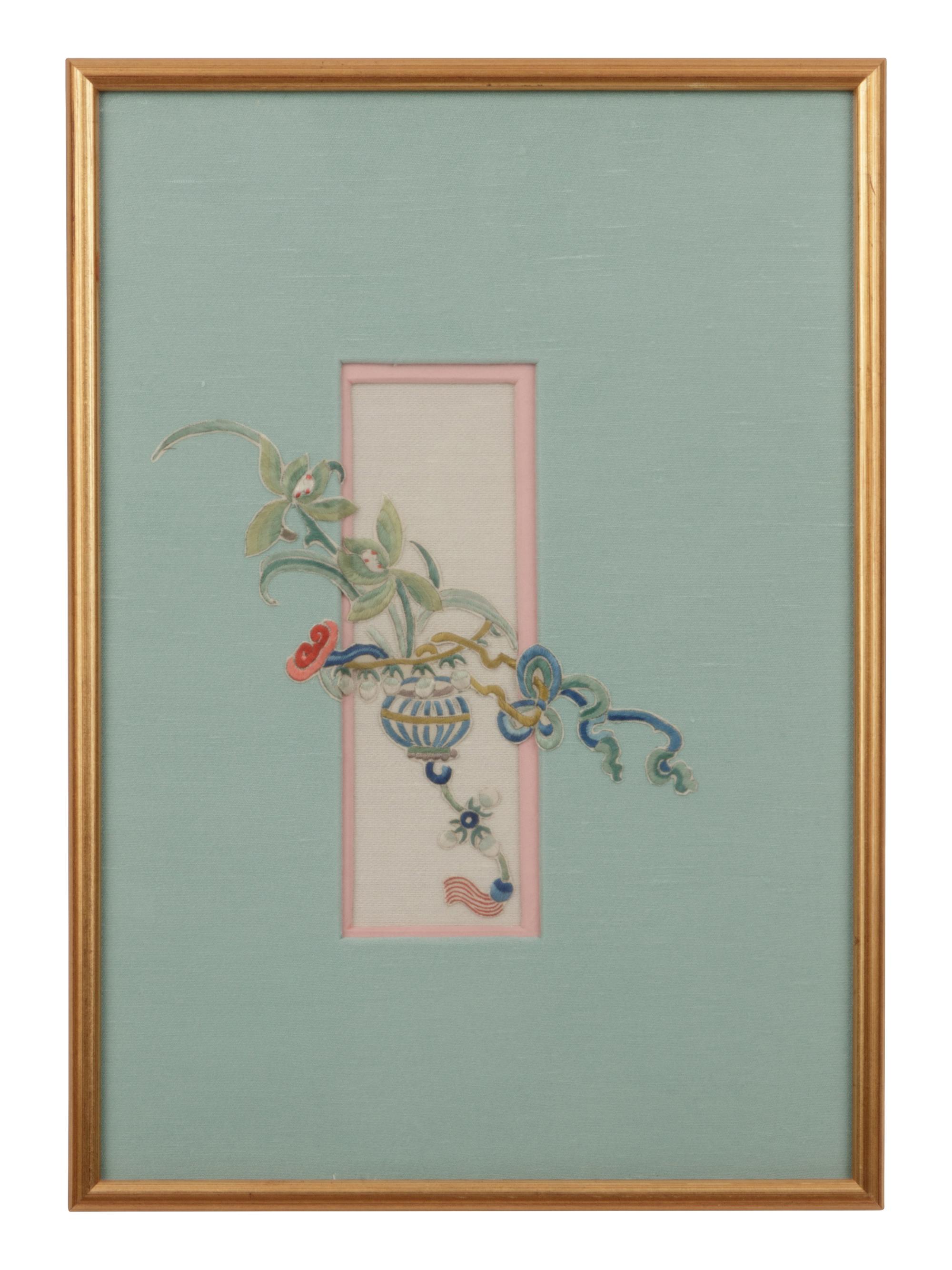 17 Chinese Embroidered Silk Panels