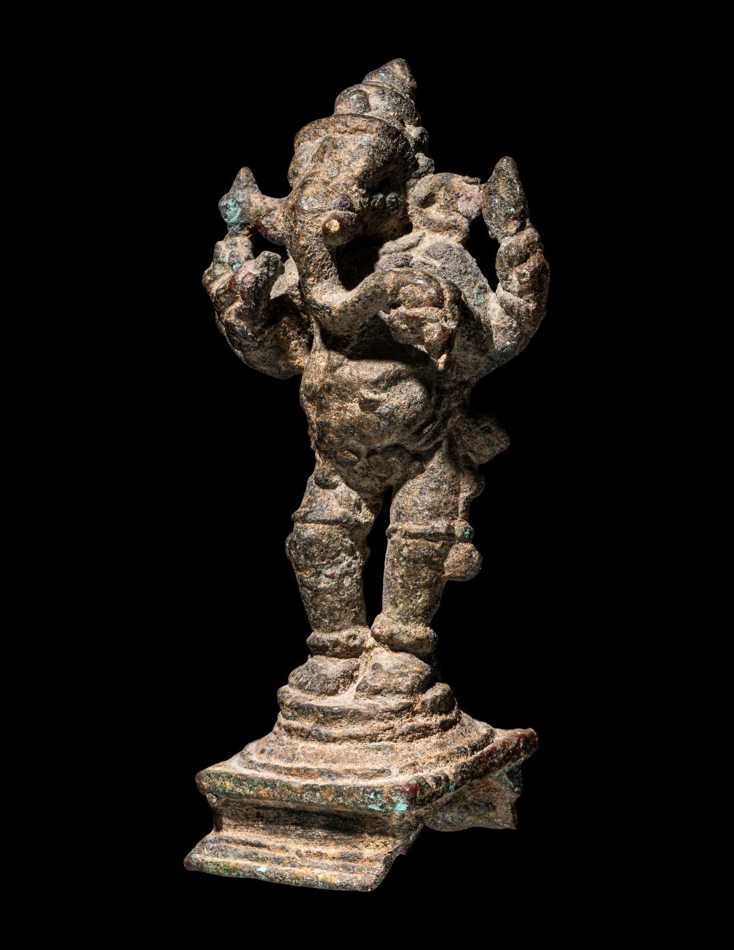 An Indian Bronze Figure of Ganesha