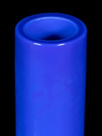 A Chinese Opaque Blue Glass Bottle Vase