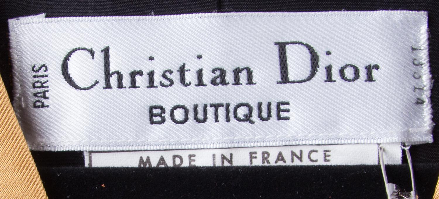 A Christian Dior Mustard and Black Silk Print Vest,