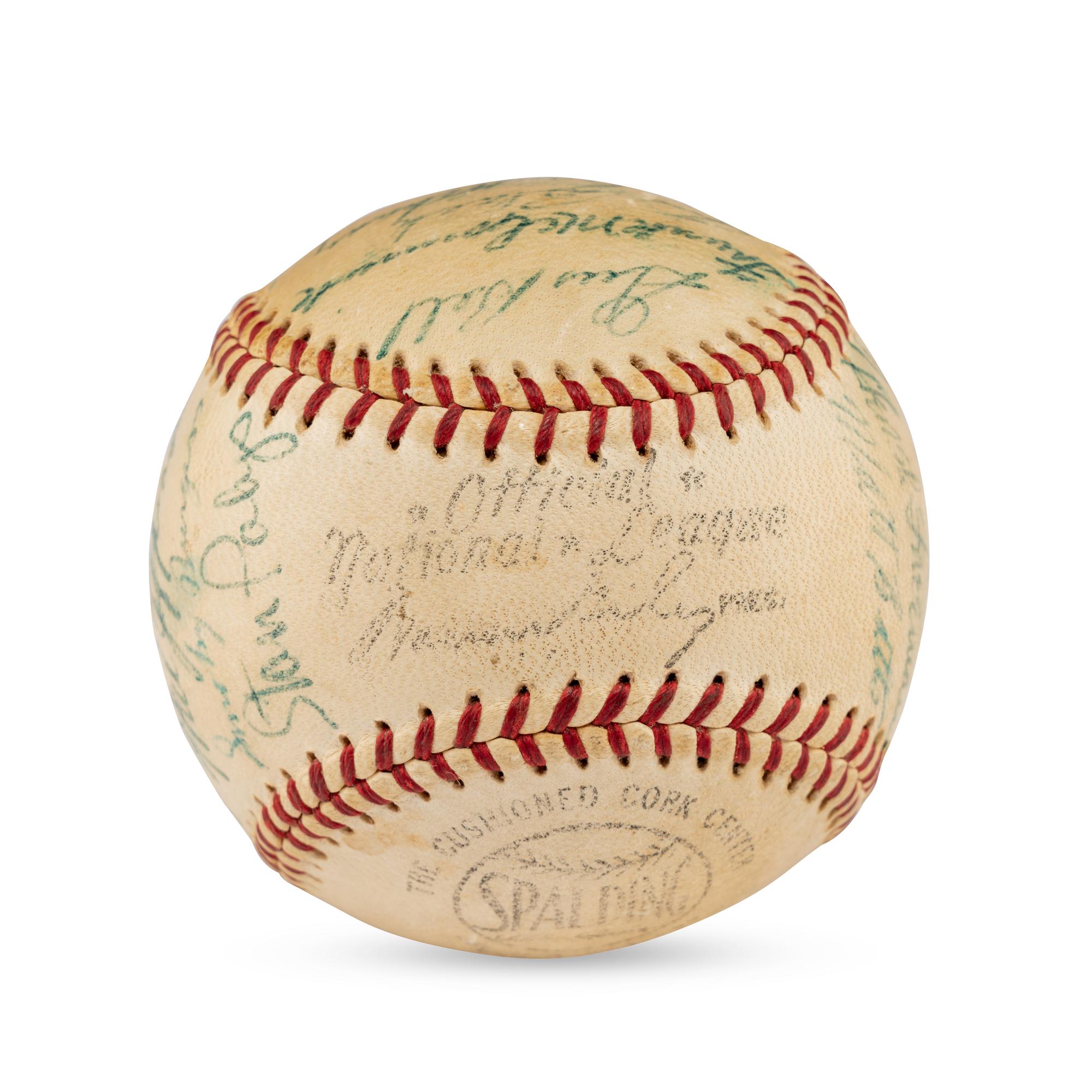 A 1956 Cincinnati Reds Team Signed Autograph Baseball