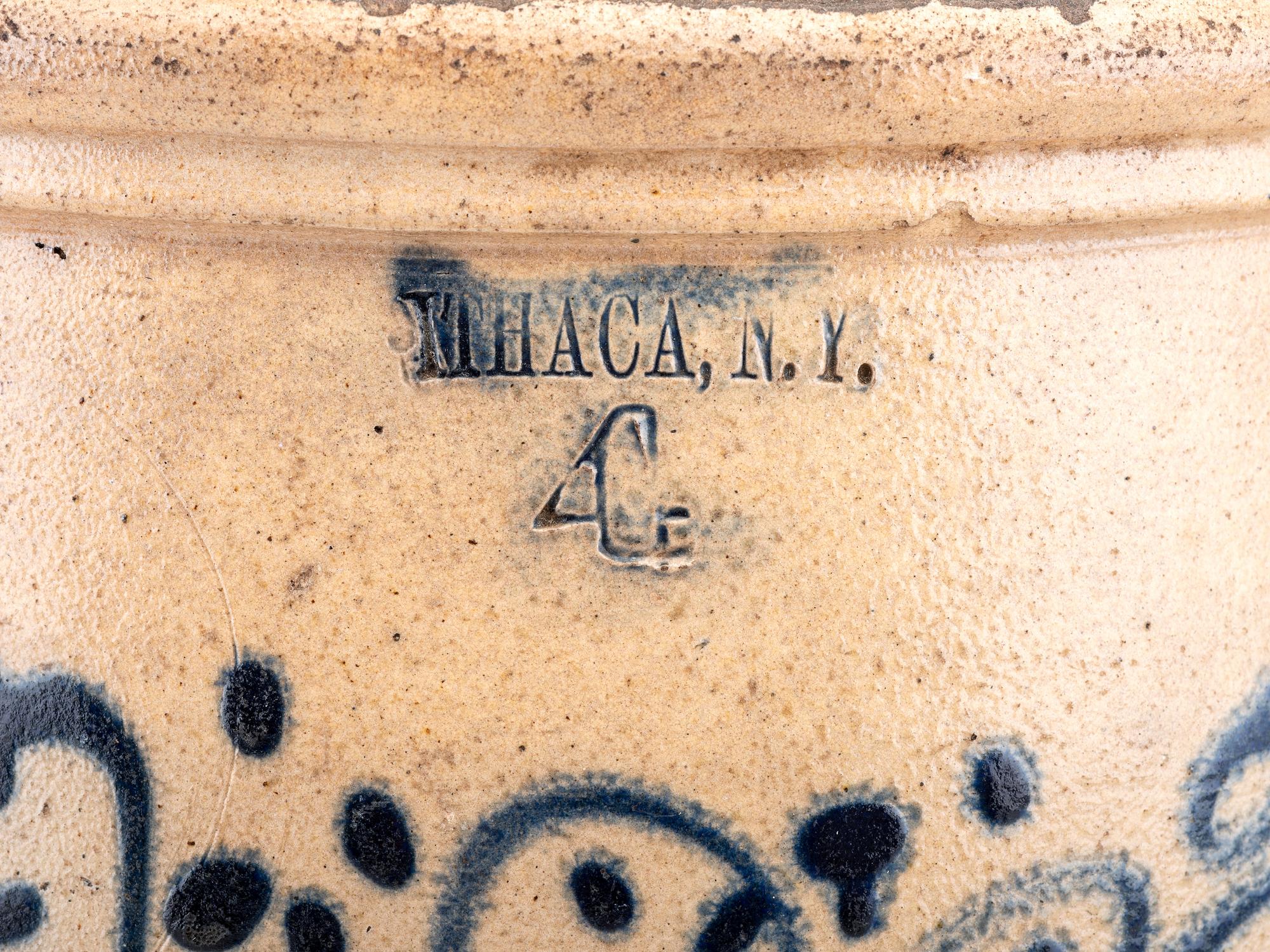 Two Cobalt Decorated Stoneware Crocks