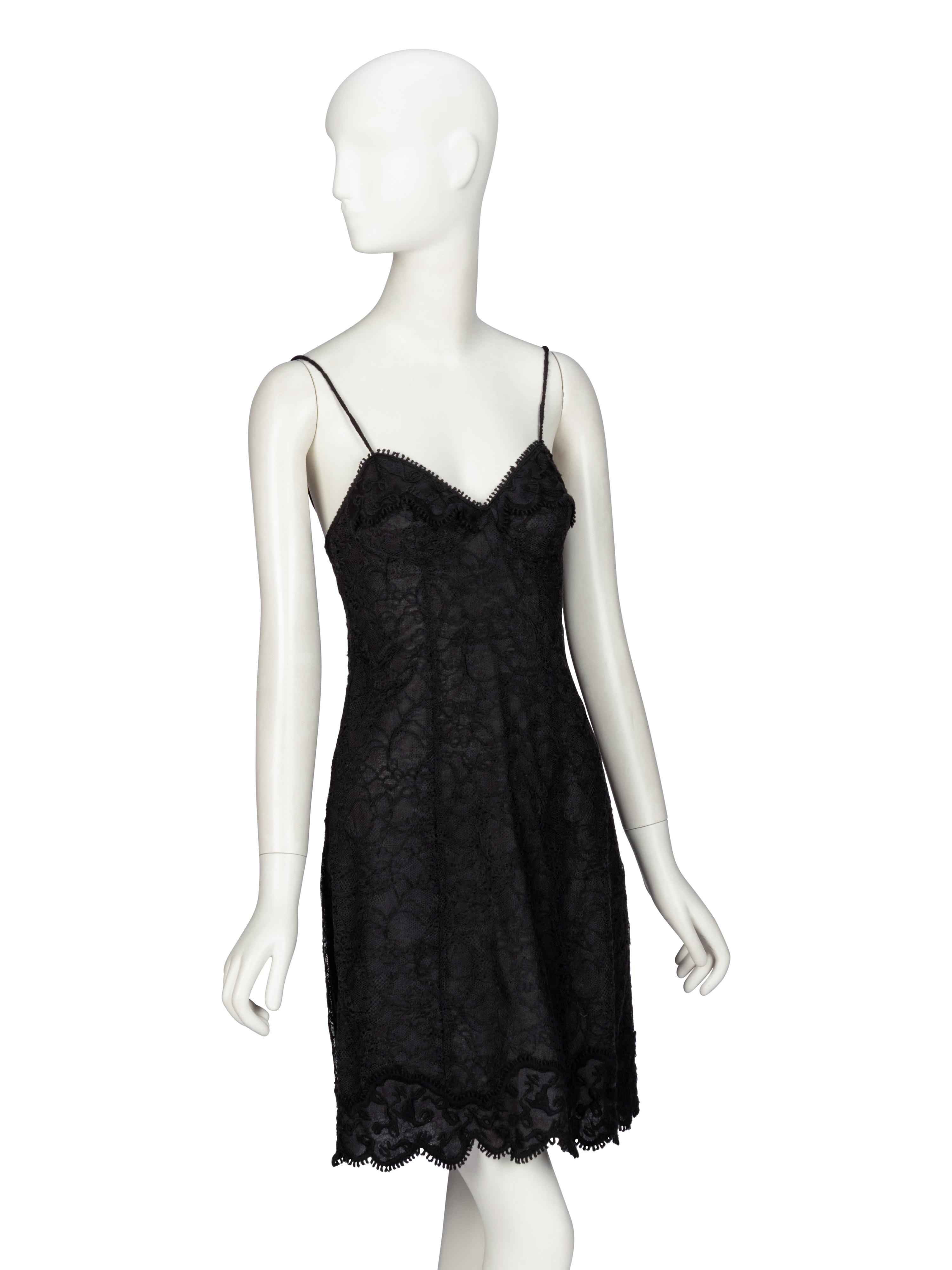 Rochas, Black Lace Slip Dress [ARO]