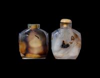 Two Chinese Agate Snuff Bottles