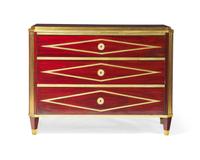 A Neoclassical brass- mounted and inlaid mahogany commode, Baltic Region, circa 1800