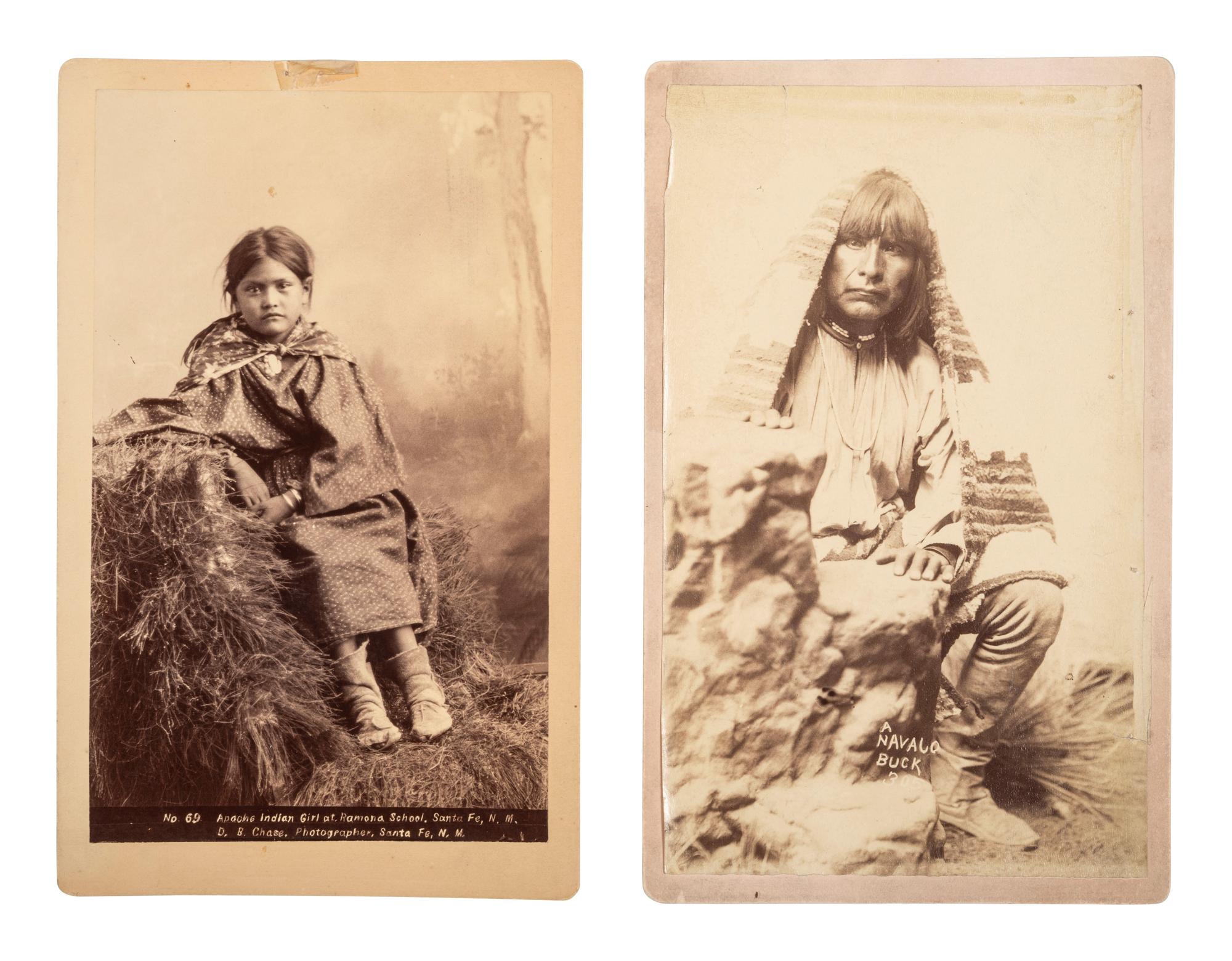 [NATIVE AMERICANS]. 4 photographs of Native American subjects incl. Southwestern Indians.