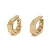 YELLOW GOLD HOOP EARRINGS