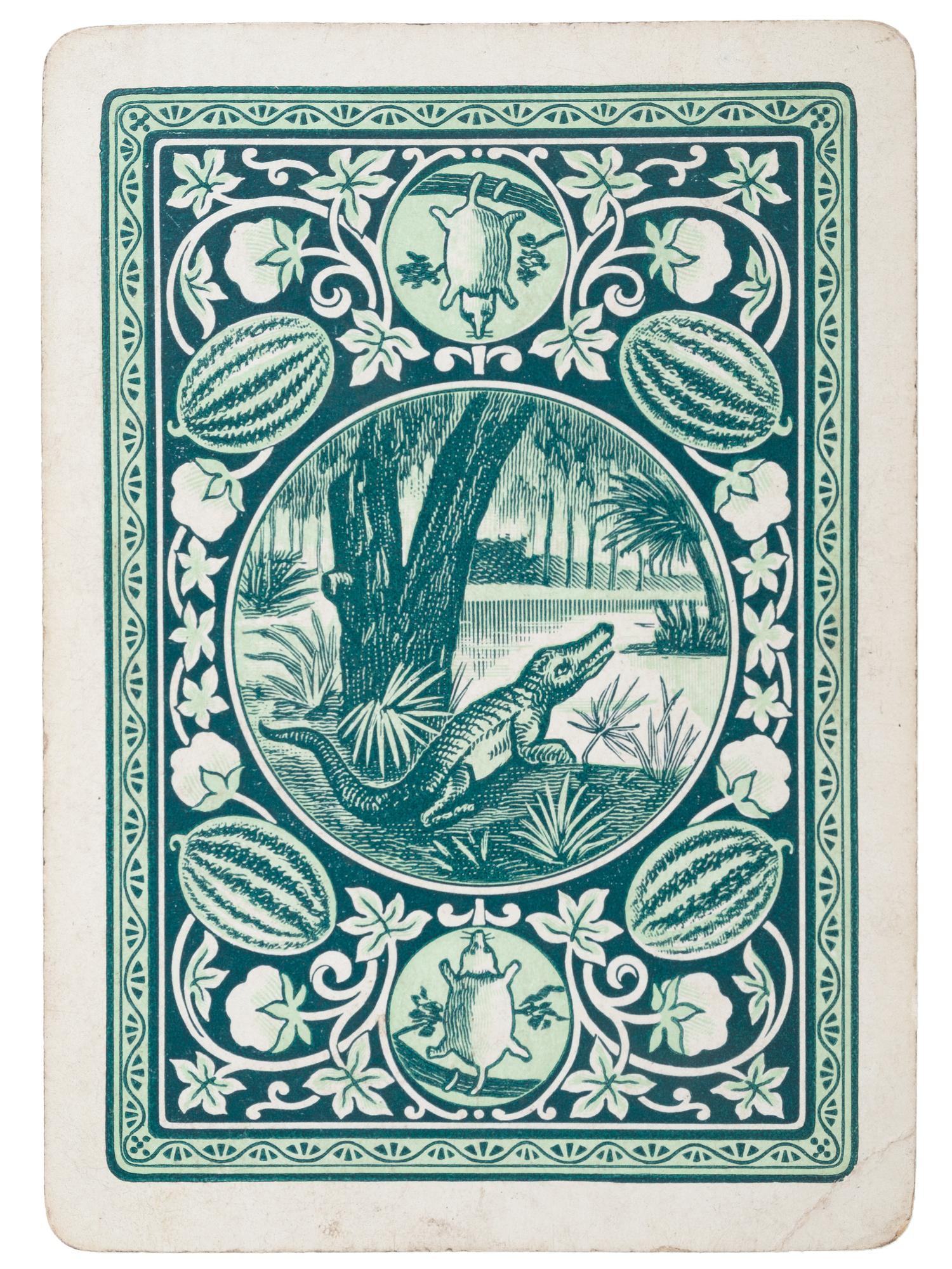 [AFRICAN AMERICANA - JIM CROW]. " In Dixie-Land " playing cards. Cincinnati, OH: Fireside Game Co., Cincinnati Game Co., 1897.
