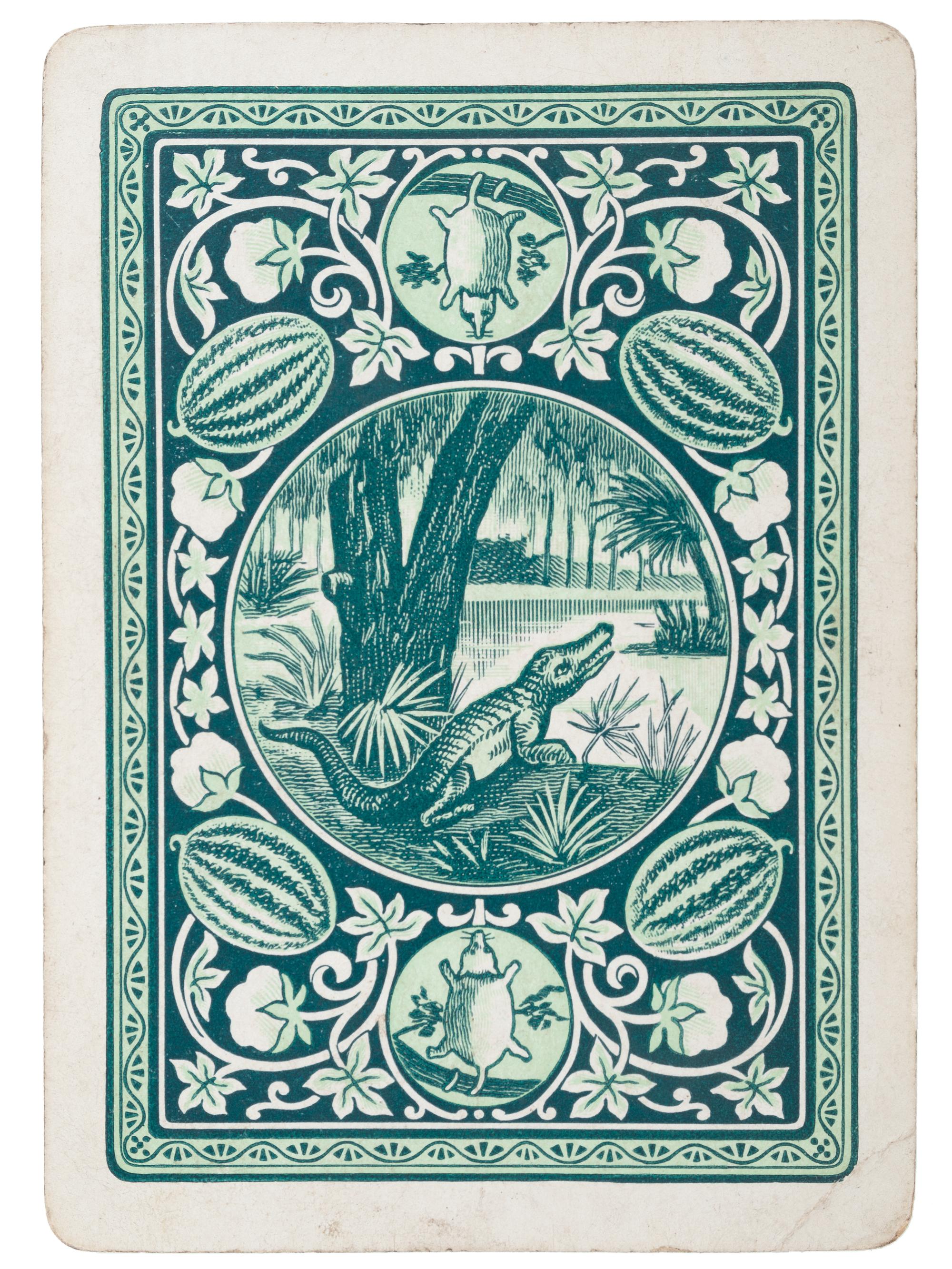 [AFRICAN AMERICANA - JIM CROW]. " In Dixie-Land " playing cards. Cincinnati, OH: Fireside Game Co., Cincinnati Game Co., 1897.