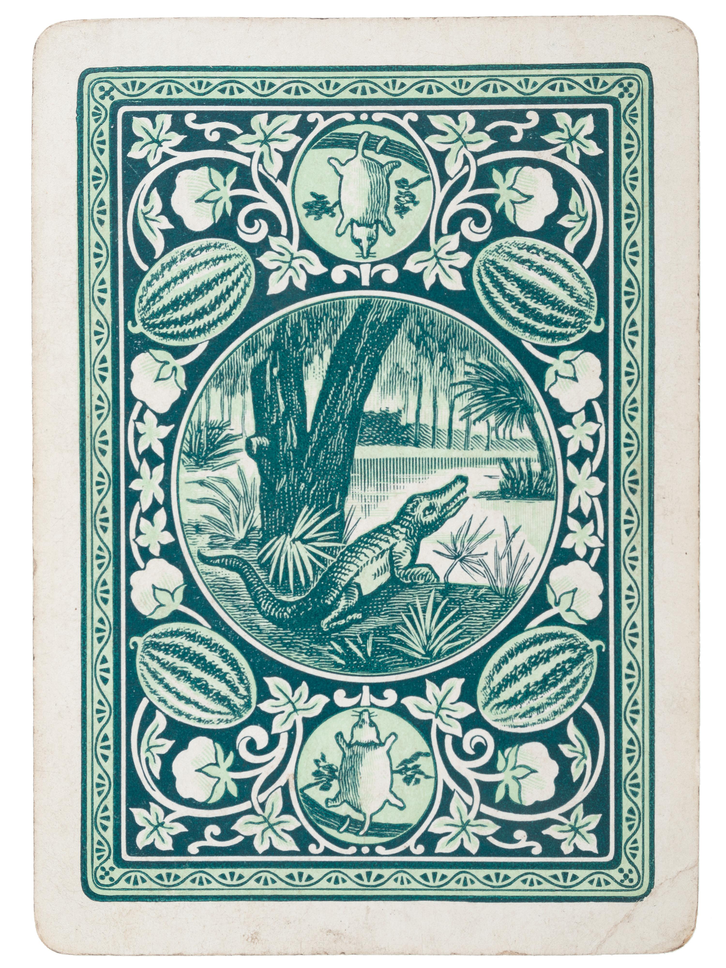 [AFRICAN AMERICANA - JIM CROW]. " In Dixie-Land " playing cards. Cincinnati, OH: Fireside Game Co., Cincinnati Game Co., 1897.