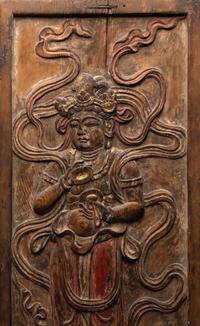 A Pair of Japanese Wood Plaques