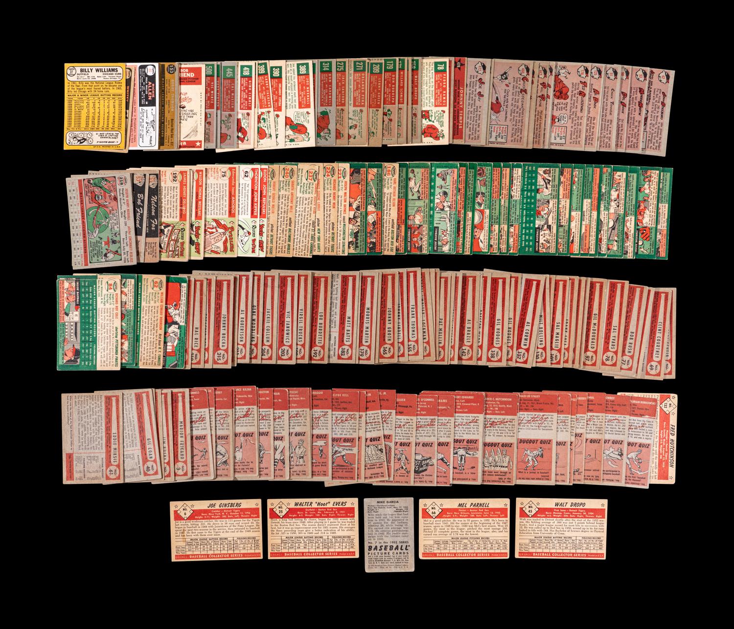 A Group of Over 200 1950s-60s Baseball Cards Including Multiple Hall of Famers,