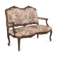 A Louis XV Style Walnut Settee