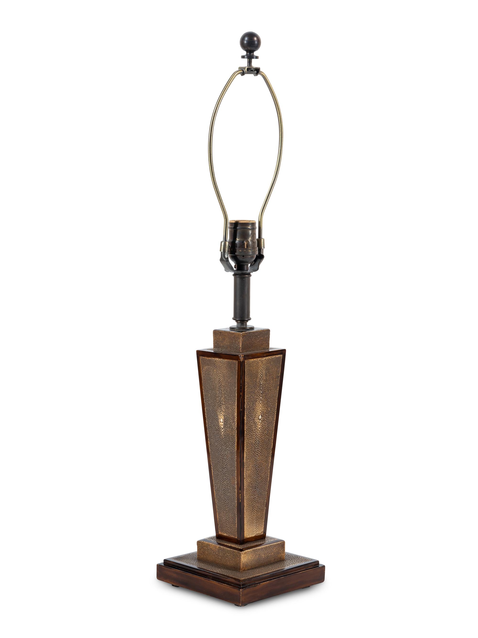 A French Shagreen Table Lamp