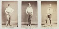 [SPORTS - EARLY PHOTOGRAPHY]. Albumen photograph display of the Cheyenne Base Ball Club; Champions of Wyoming Territory. 1874.