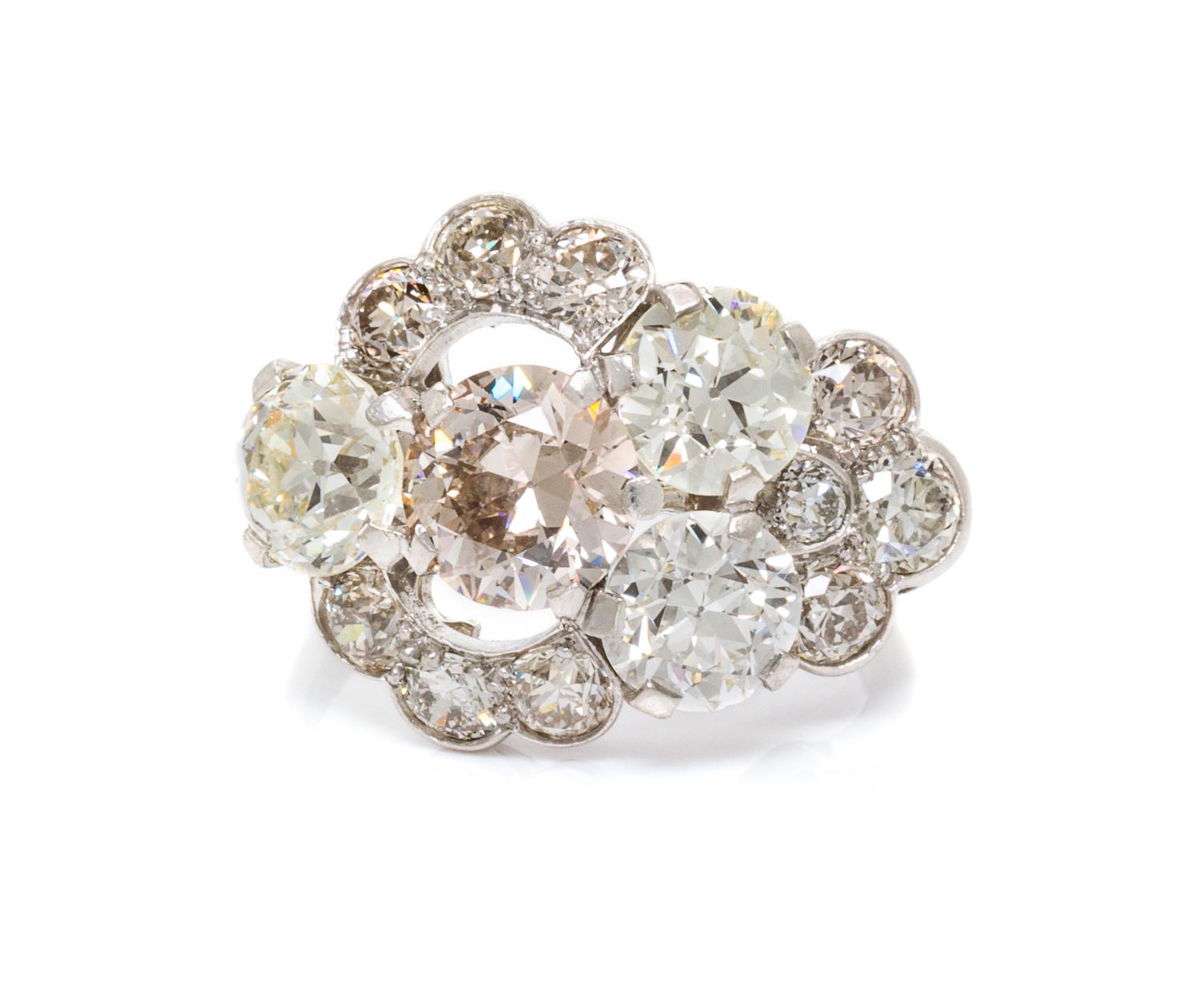 A Platinum and Diamond Ring, 7.80 dwts.