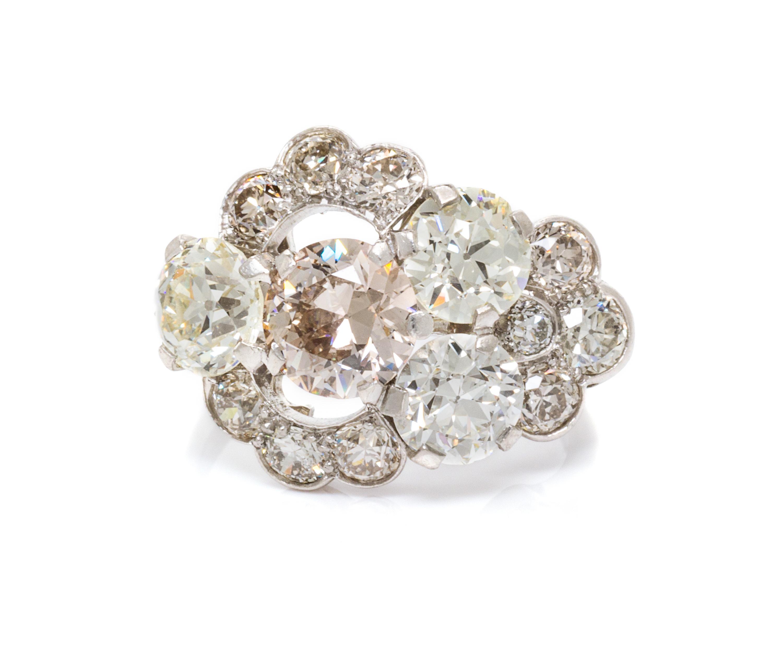 A Platinum and Diamond Ring, 7.80 dwts.
