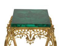 A Continental Gilt Metal and Malachite Side Table
