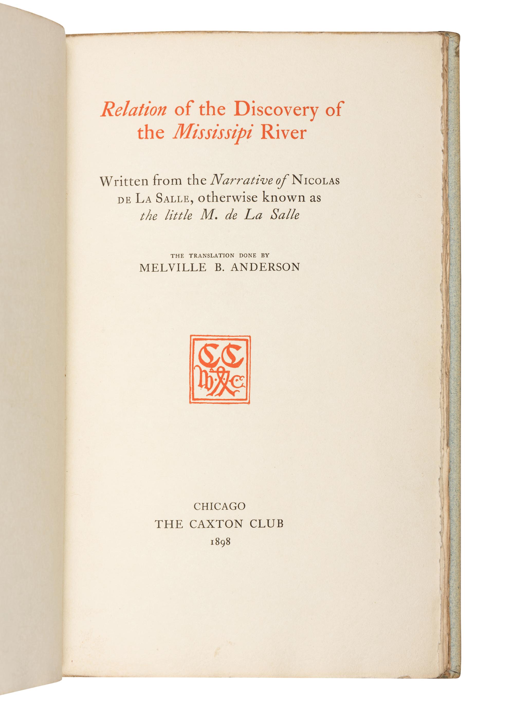 [CAXTON CLUB -- AMERICANA]. A group of 3 works published by the Caxton Club, comprising: