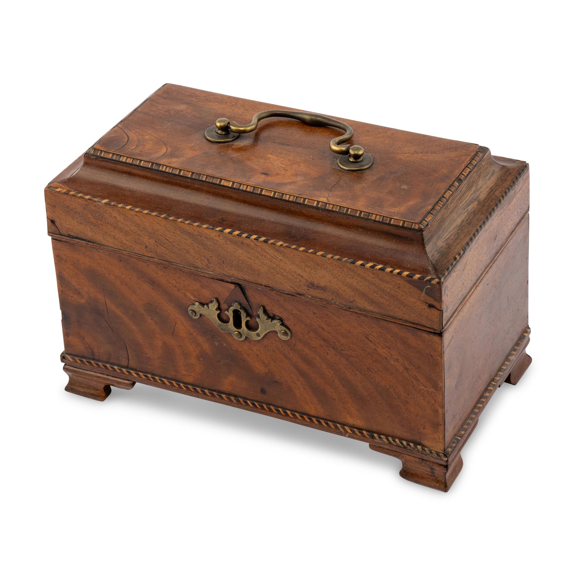 A George III Mahogany Tea Caddy