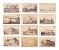 [EARLY PHOTOGRAPHY]. 31 CDVs of prominent structures and street scenes captured in Washington, DC and nearby.