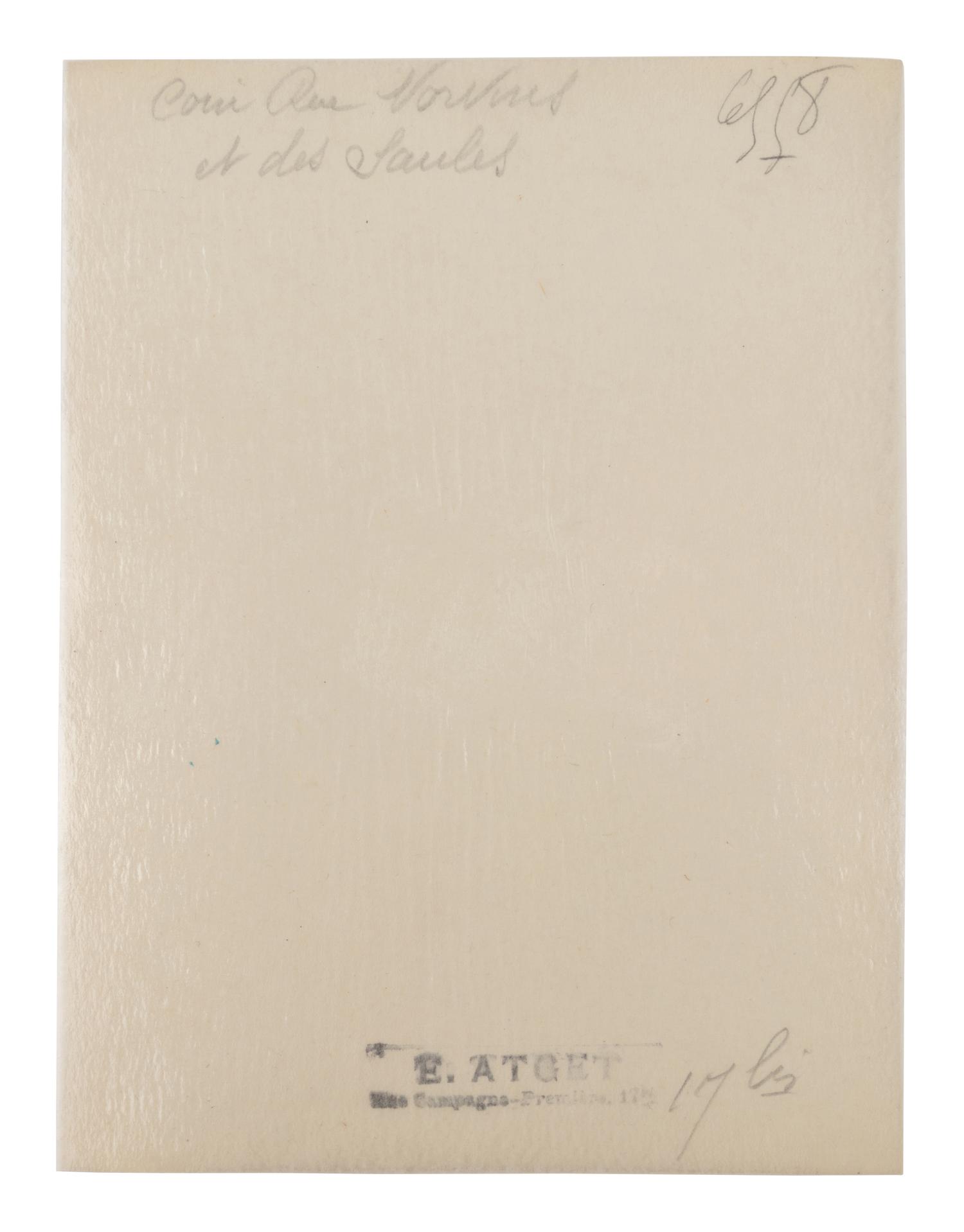 A group of three photographs ( Cour, rue Saint-Jacques 346, disparu, 5e arrondissement , 1900; Saint-Severin - rue Saint Séverin , 1905-1906; Coin, rue Norvins et des Saules , 1925)