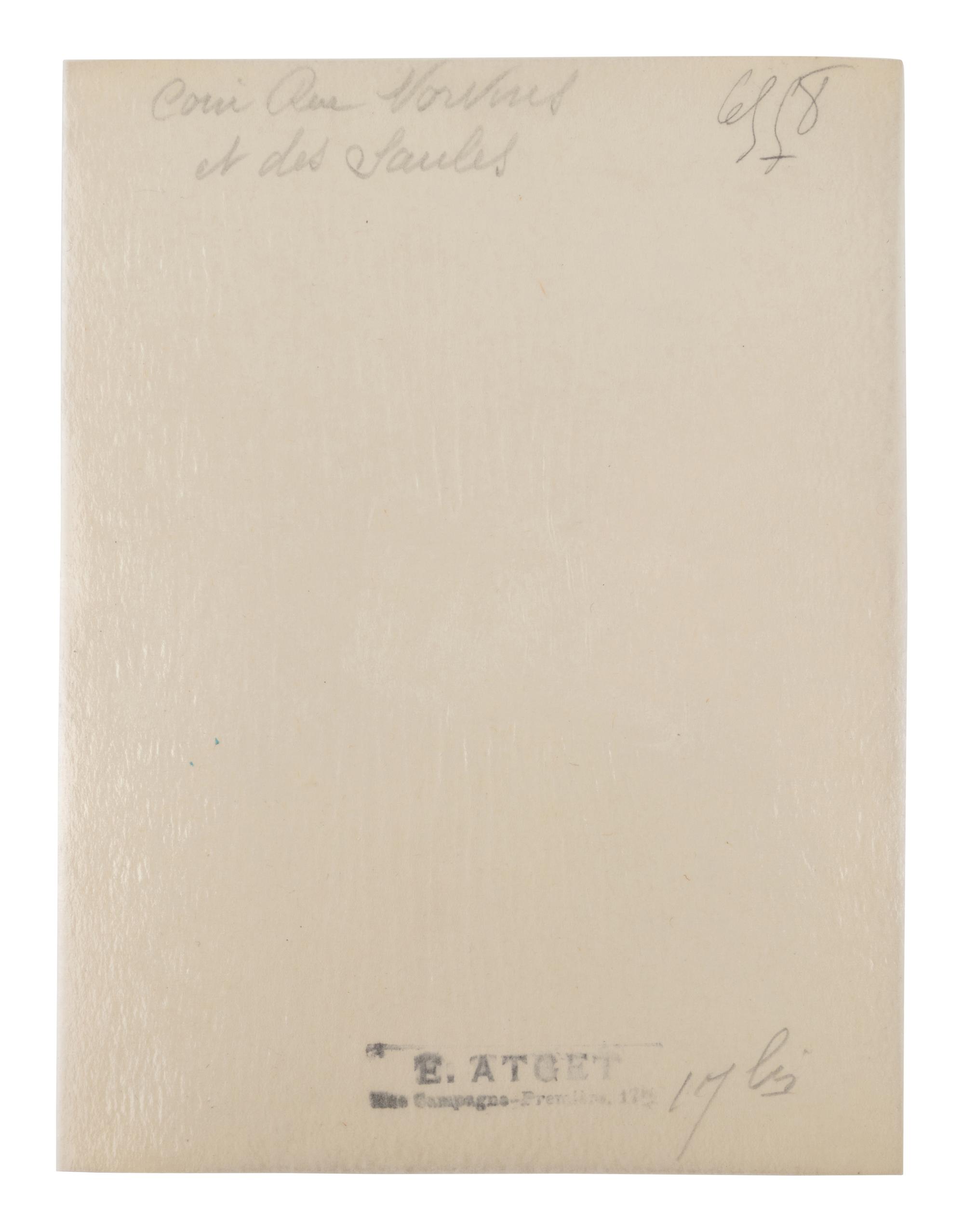 A group of three photographs ( Cour, rue Saint-Jacques 346, disparu, 5e arrondissement , 1900; Saint-Severin - rue Saint Séverin , 1905-1906; Coin, rue Norvins et des Saules , 1925)
