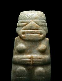 A Costa Rican Jade Female Shaman Pendant