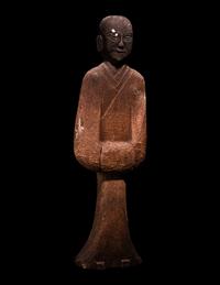 Two Chinese Wood Figures