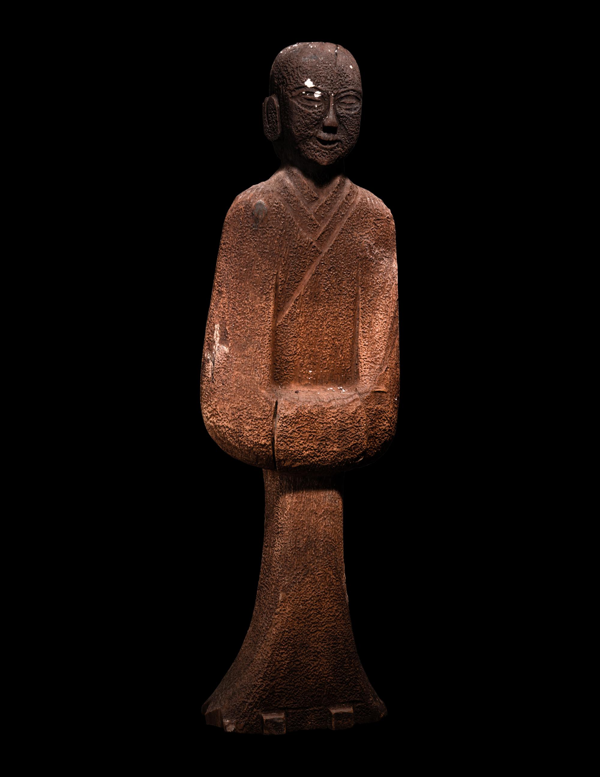 Two Chinese Wood Figures