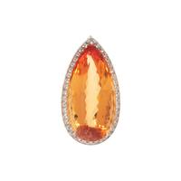TOPAZ AND DIAMOND PENDANT