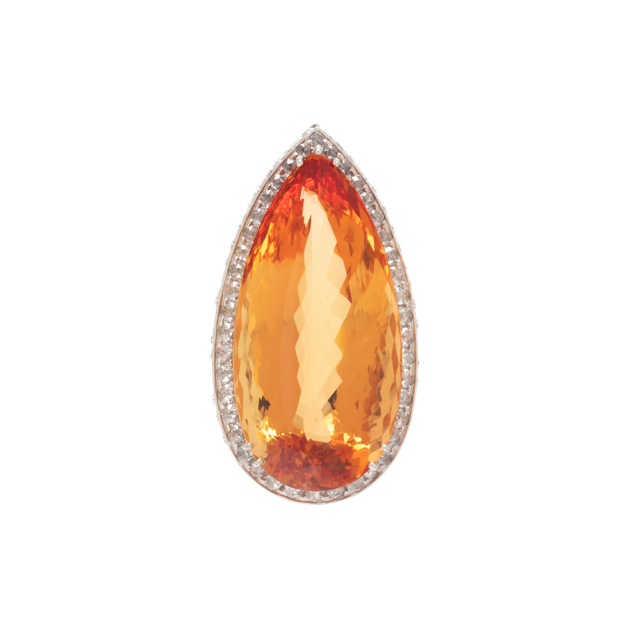 TOPAZ AND DIAMOND PENDANT