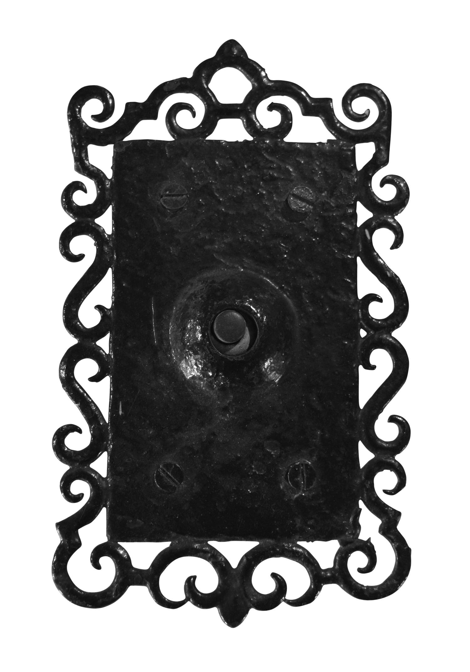 A Wrought Iron Door Bell Button 4.5" W x 1.25" D x 7.5" H, — Argentina, Circa 1900