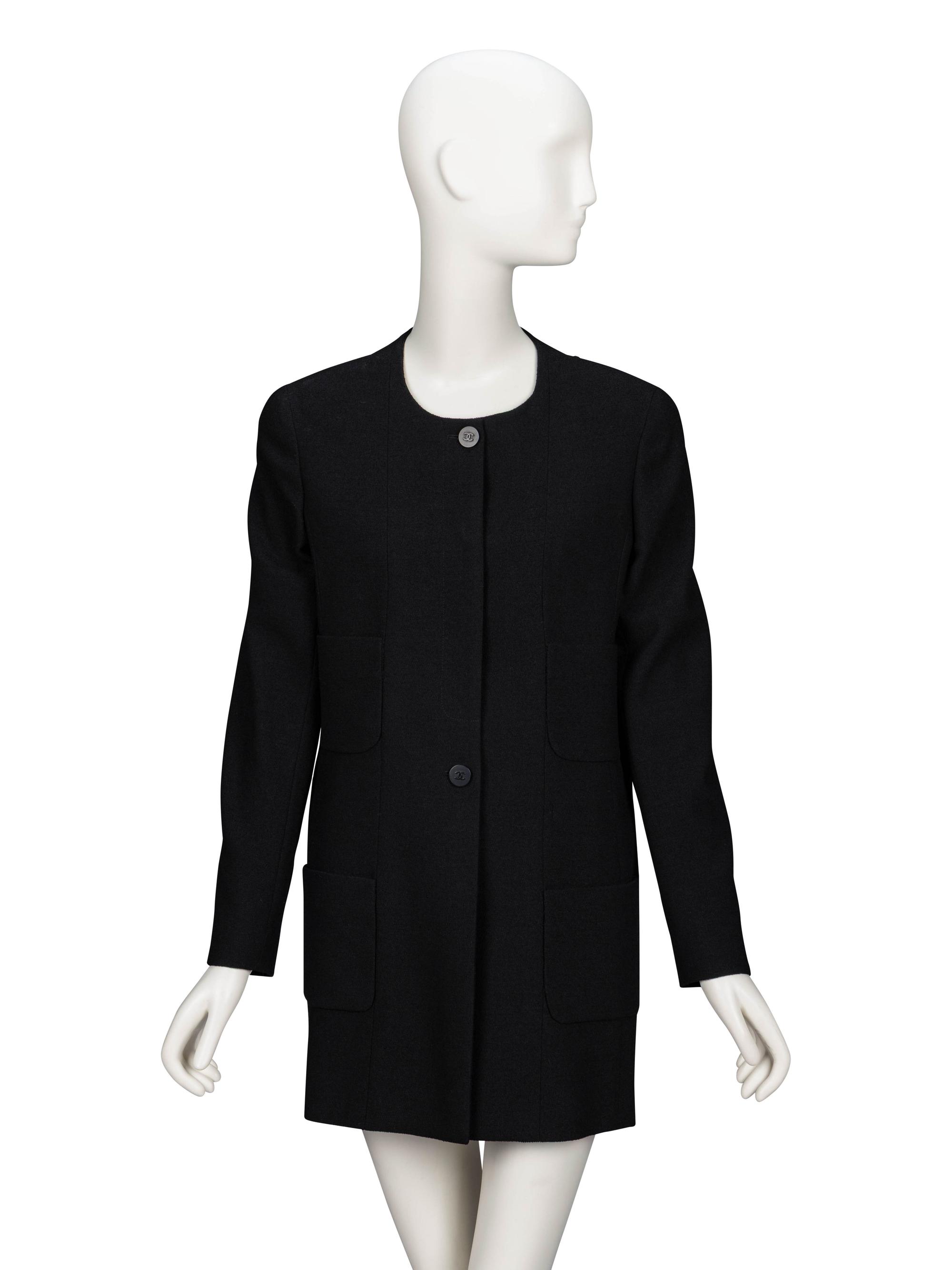 Chanel, Black Crêpe Cardigan Jacket