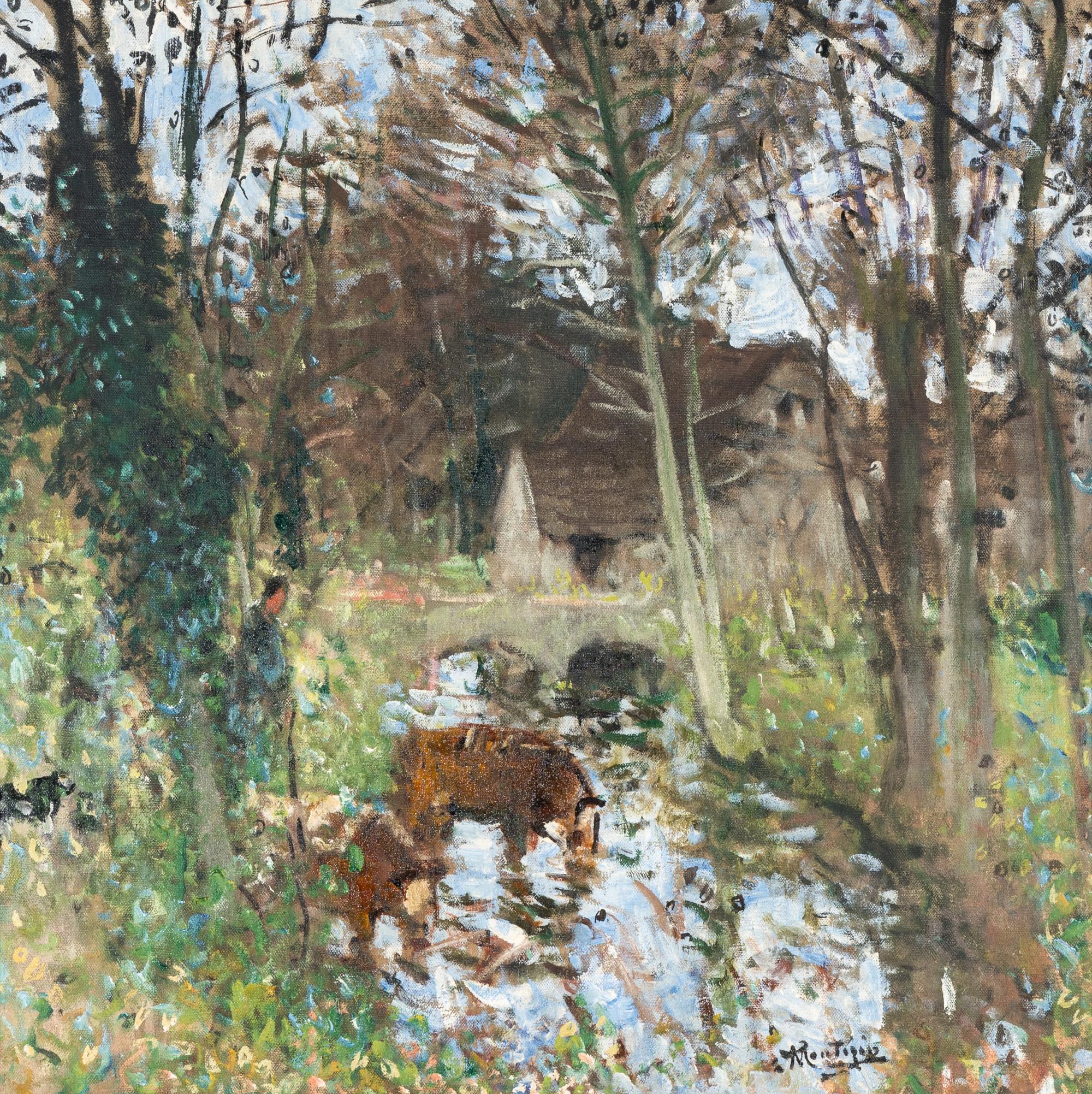 Au bord de la rivière, près du moulin