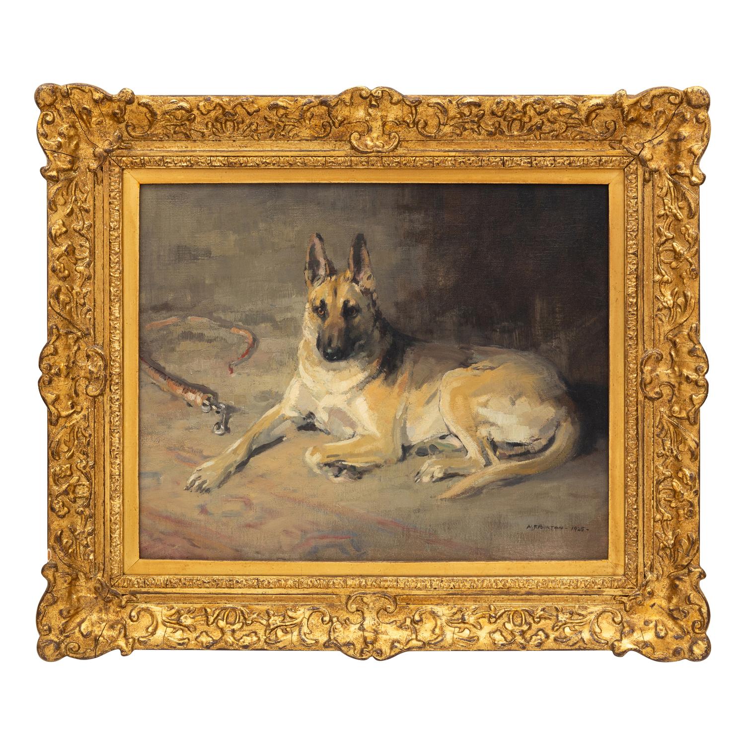 An Alsatian (Portrait of a German Shepherd), 1925