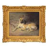An Alsatian (Portrait of a German Shepherd), 1925