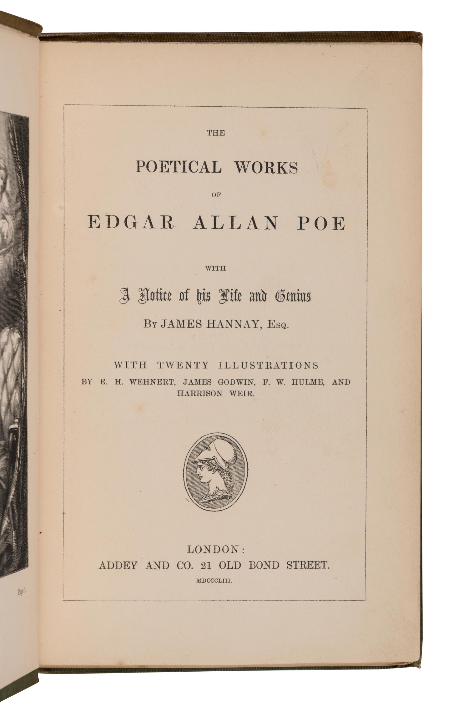 POE, Edgar Allan (1809-1849). A group of 4 works by and about Edgar Allan Poe, including: