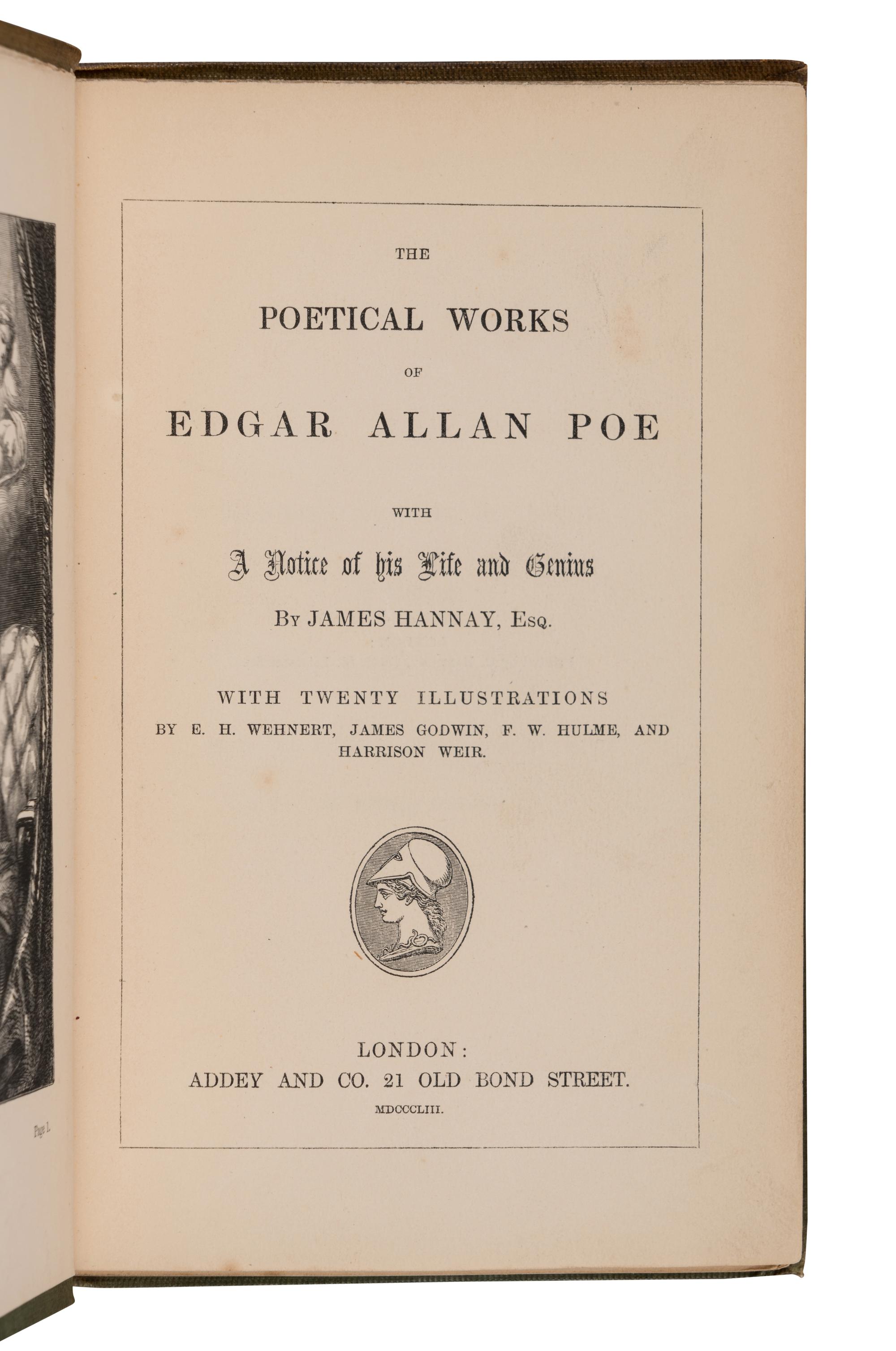 POE, Edgar Allan (1809-1849). A group of 4 works by and about Edgar Allan Poe, including: