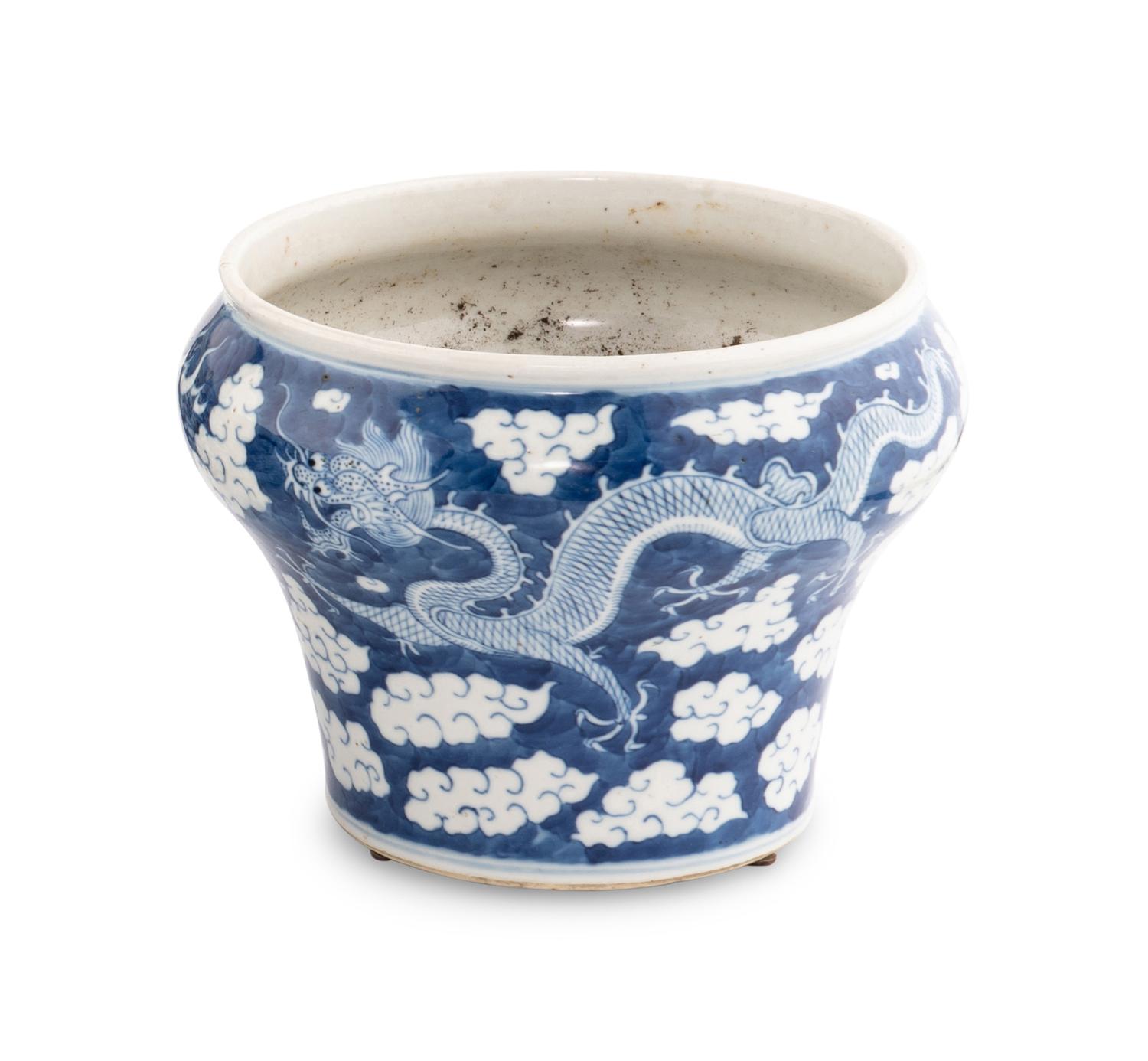 Three Chinese Blue and White Porcelain Planters