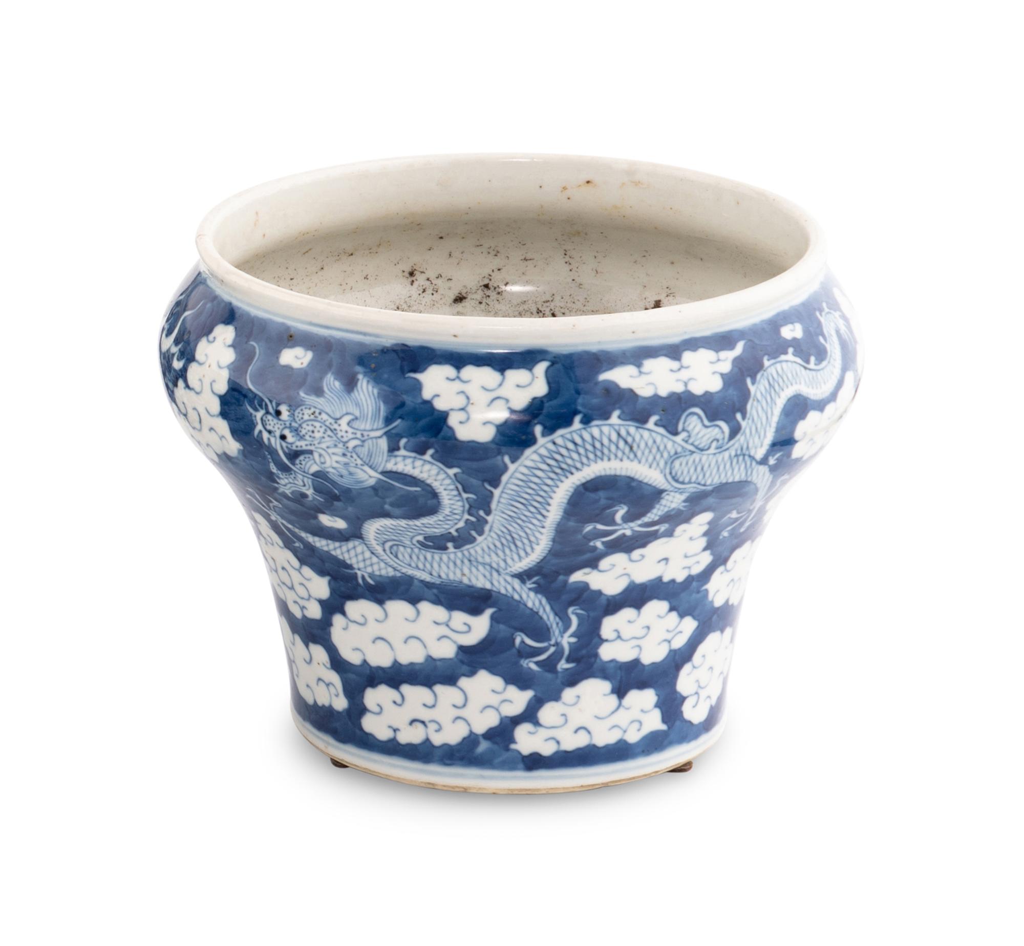 Three Chinese Blue and White Porcelain Planters