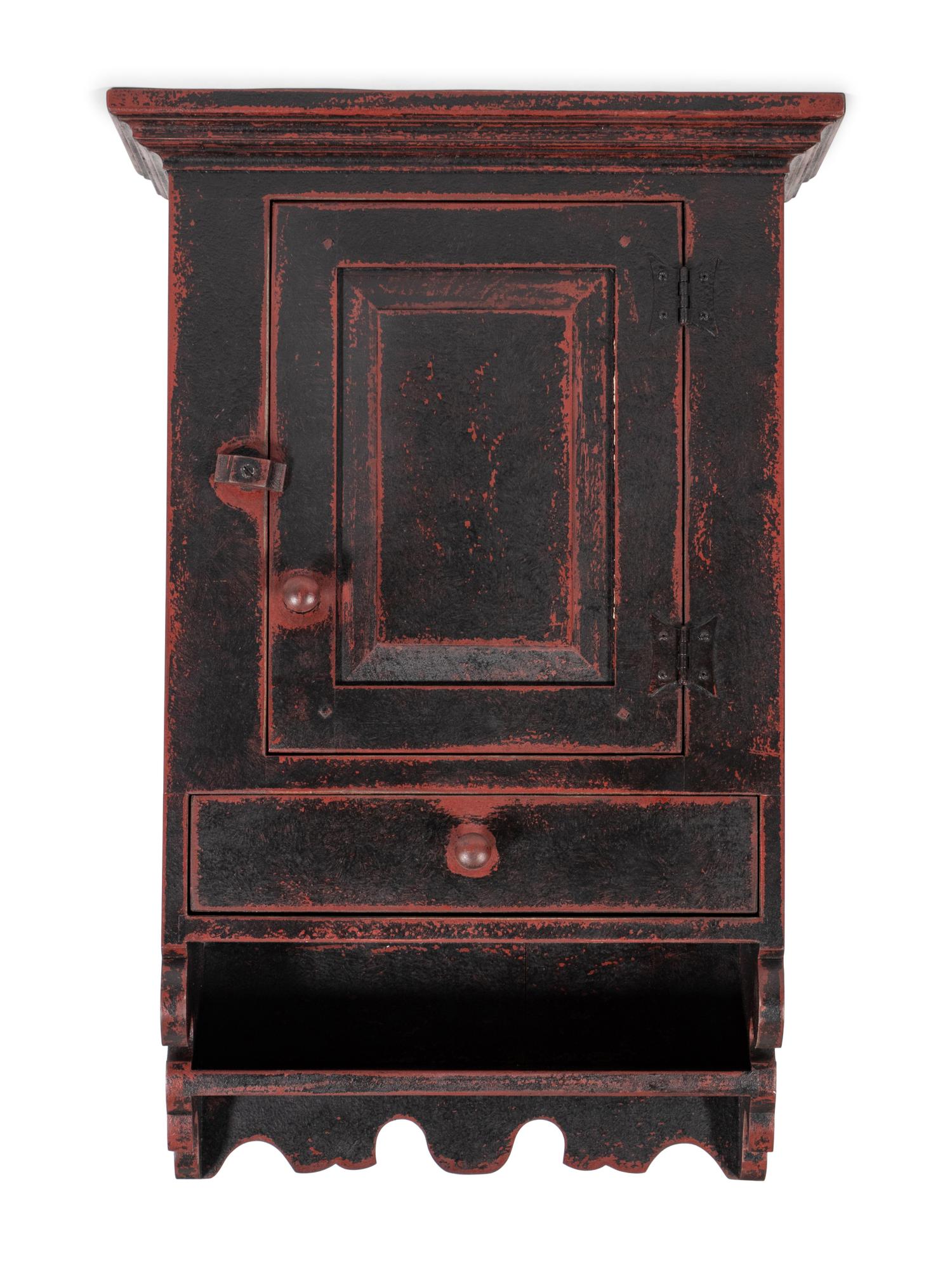 A Grain Painted Hanging Cupboard