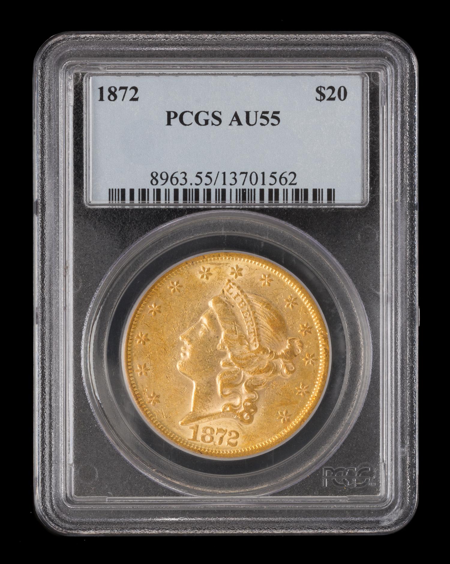 A United States 1872 Liberty Head $20 Gold Coin