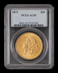 A United States 1872 Liberty Head $20 Gold Coin