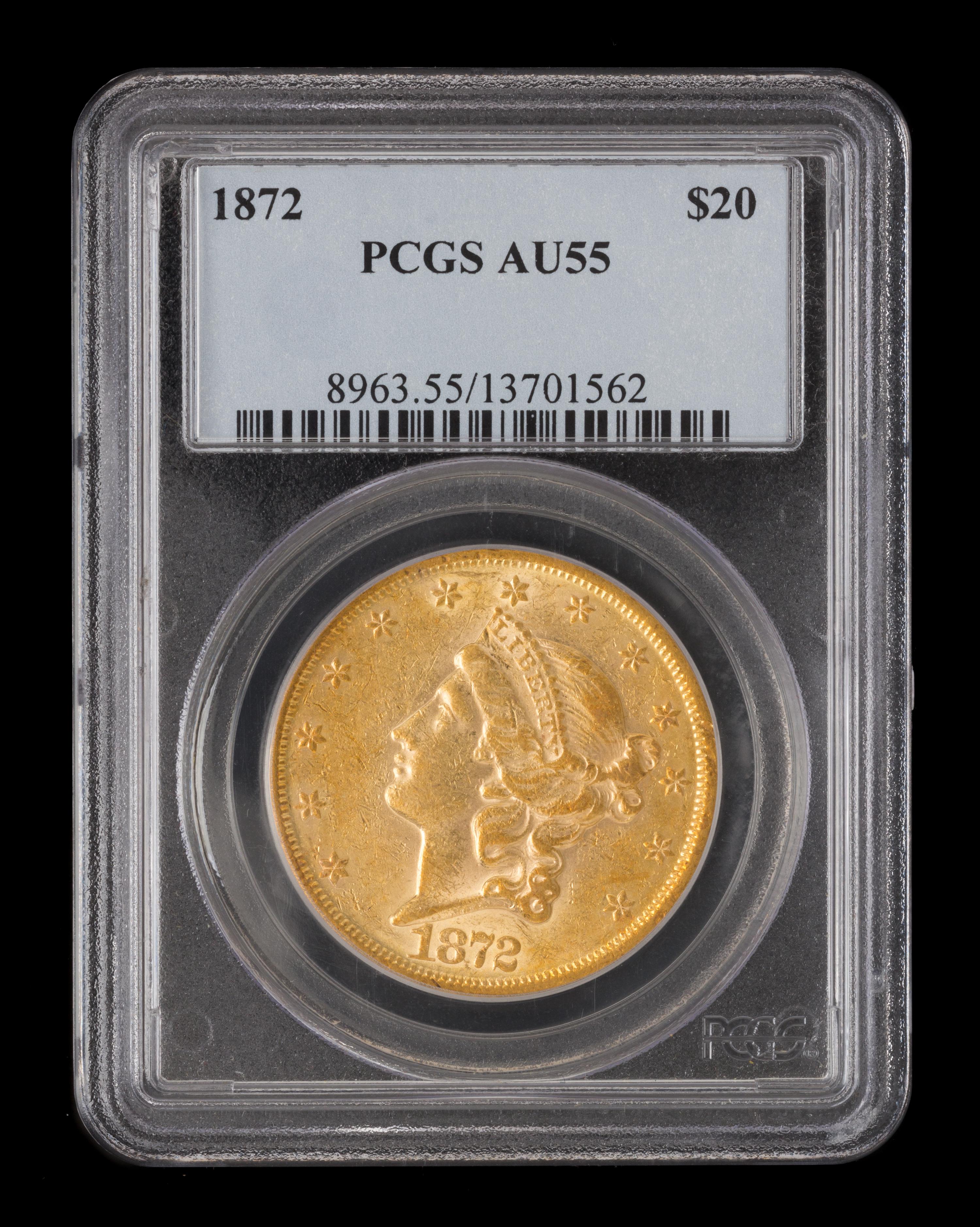 A United States 1872 Liberty Head $20 Gold Coin