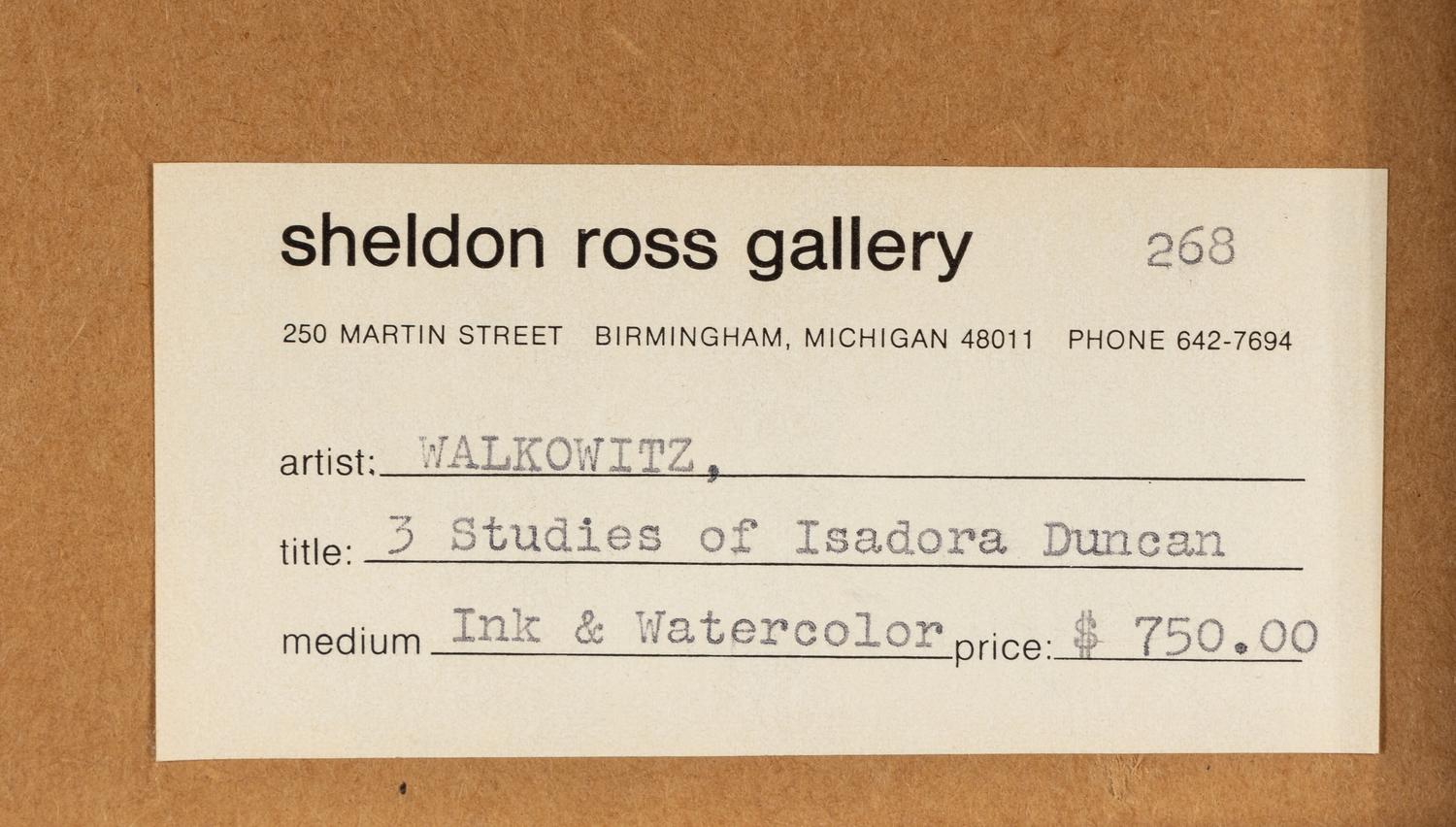 Three Studies of Isadora Duncan