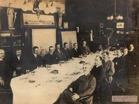 [BUILDERS OF CHICAGO]. Black and white photograph. Circa 1909.