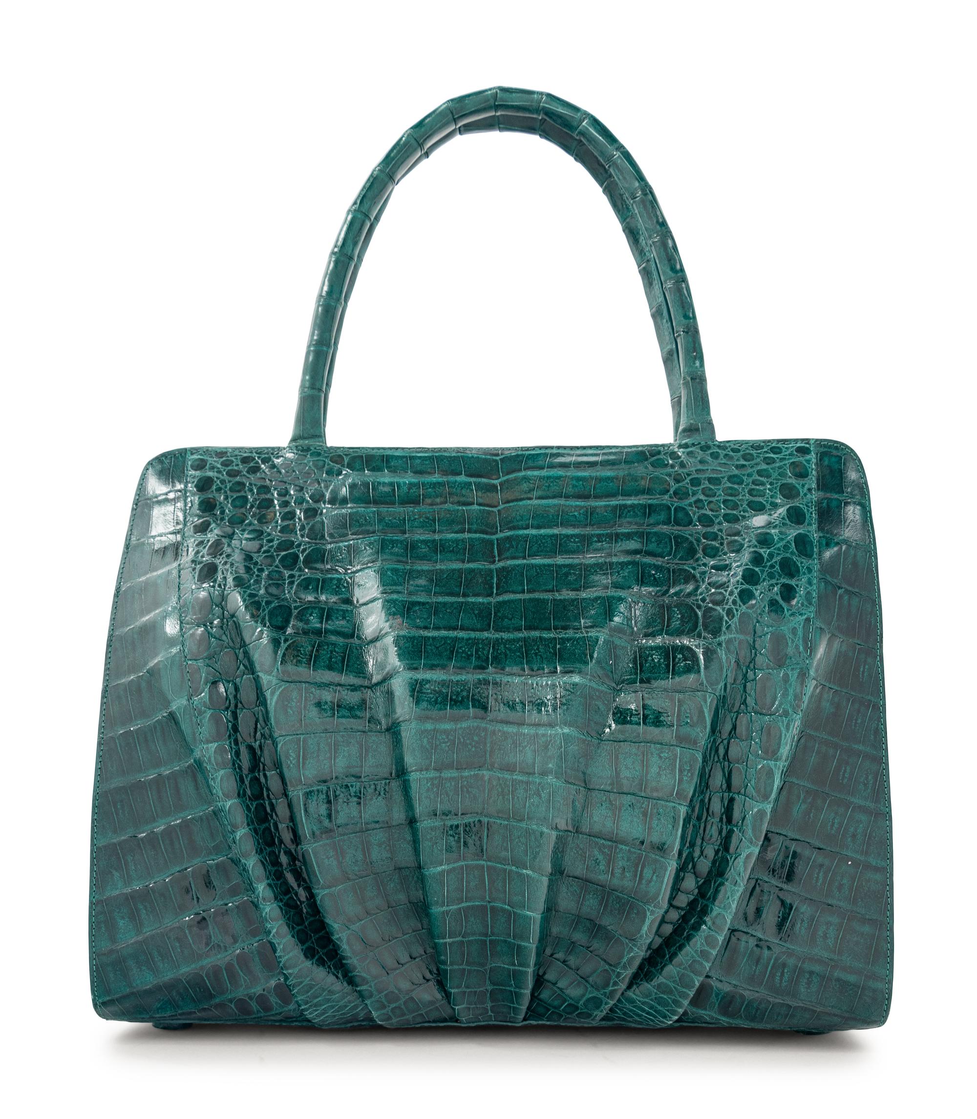 Nancy Gonzalez Green Crocodile Bag, 2000s