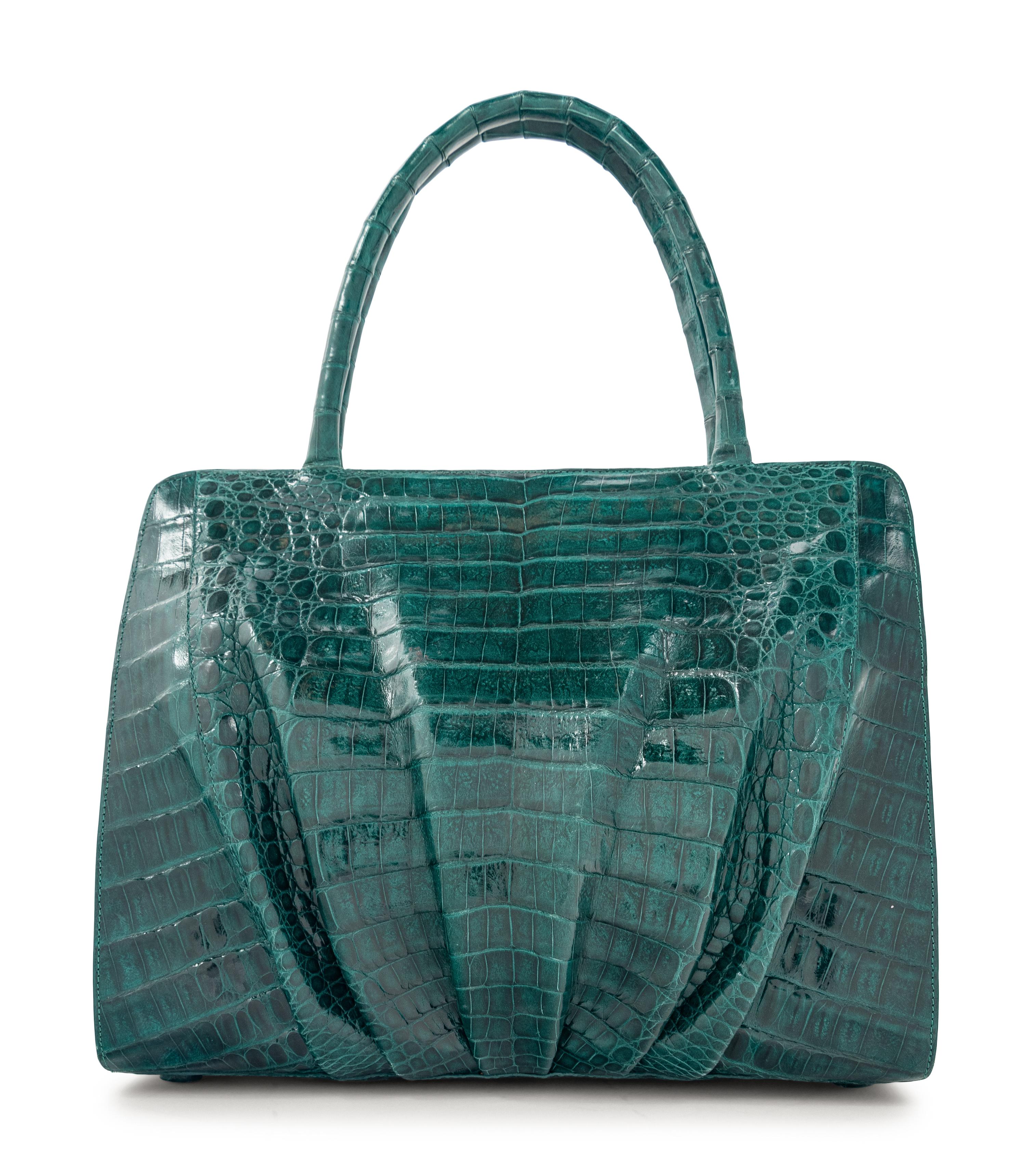 Nancy Gonzalez Green Crocodile Bag, 2000s